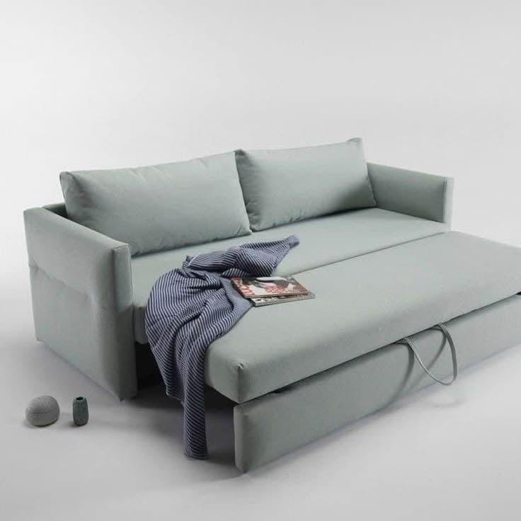 Modern Light Grey Pull-out Sleeper Sofa