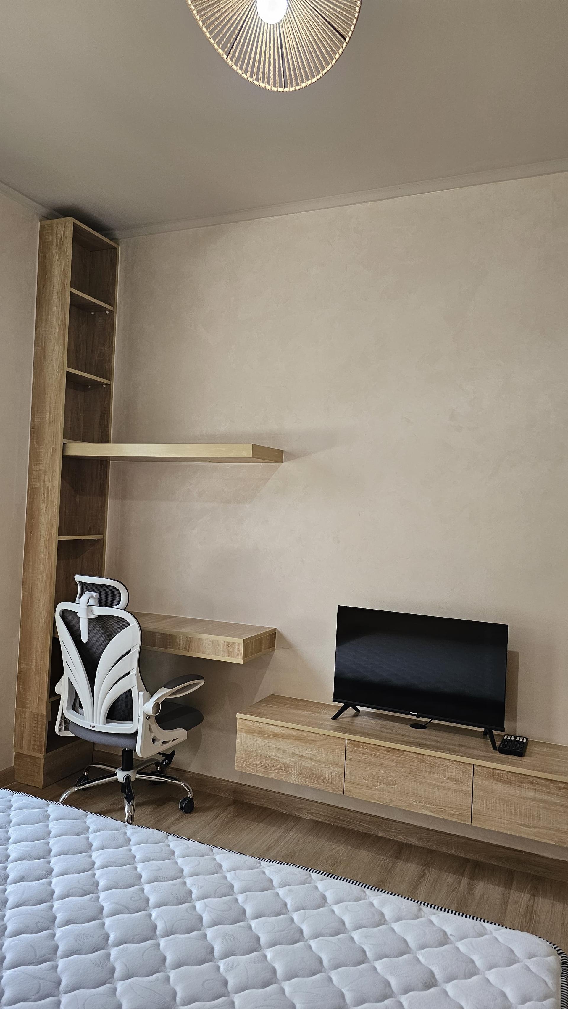 Custom Built-in Desk and Shelving Unit for Study