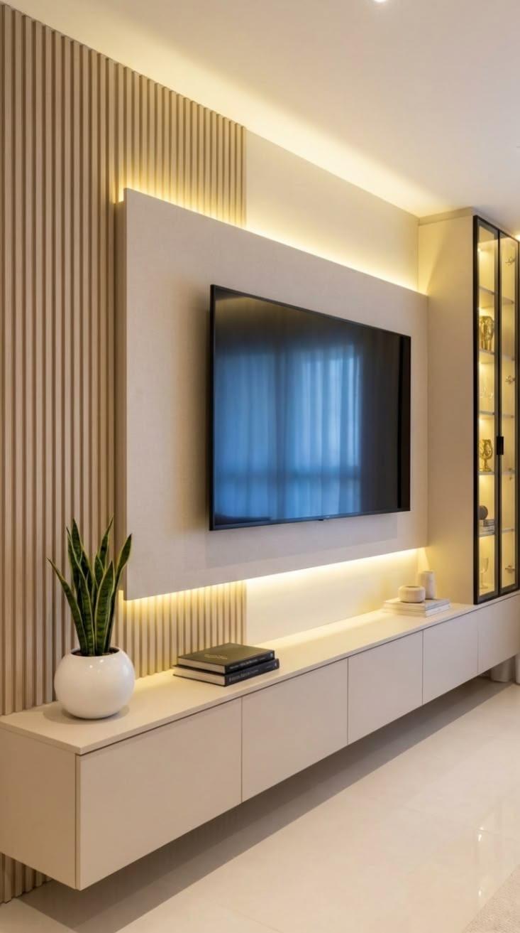 Modern TV Wall Panel view 3