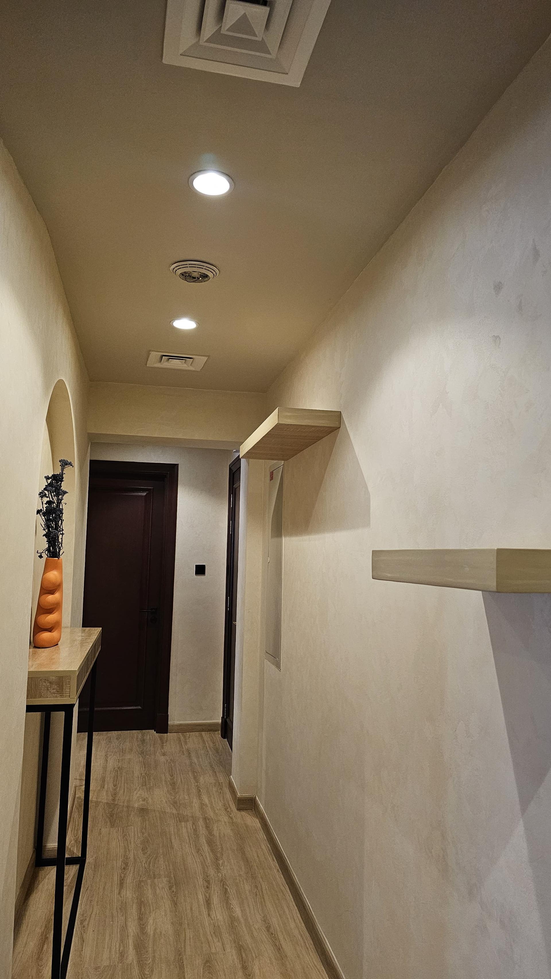 Custom Corridor Wardrobe Cabinetry and Console Table