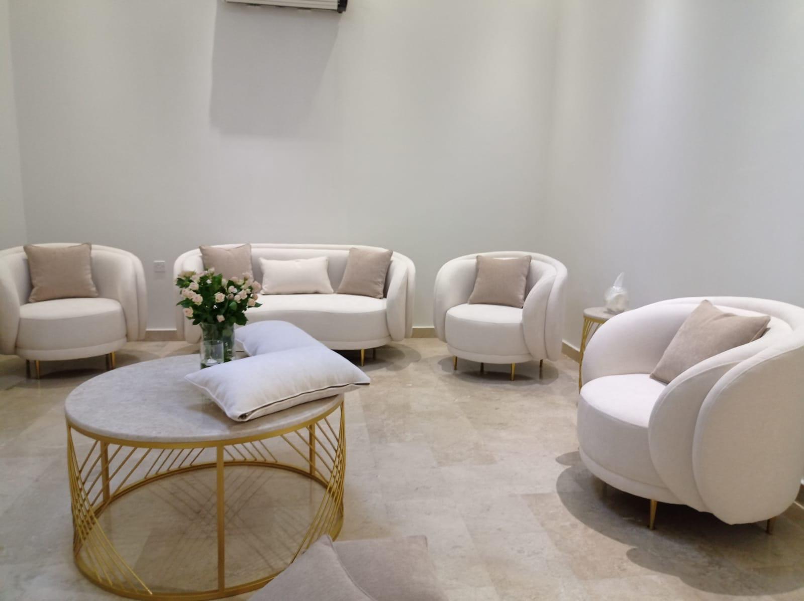 Chic Cream Boucle Sofa and Accent Chairs Collection