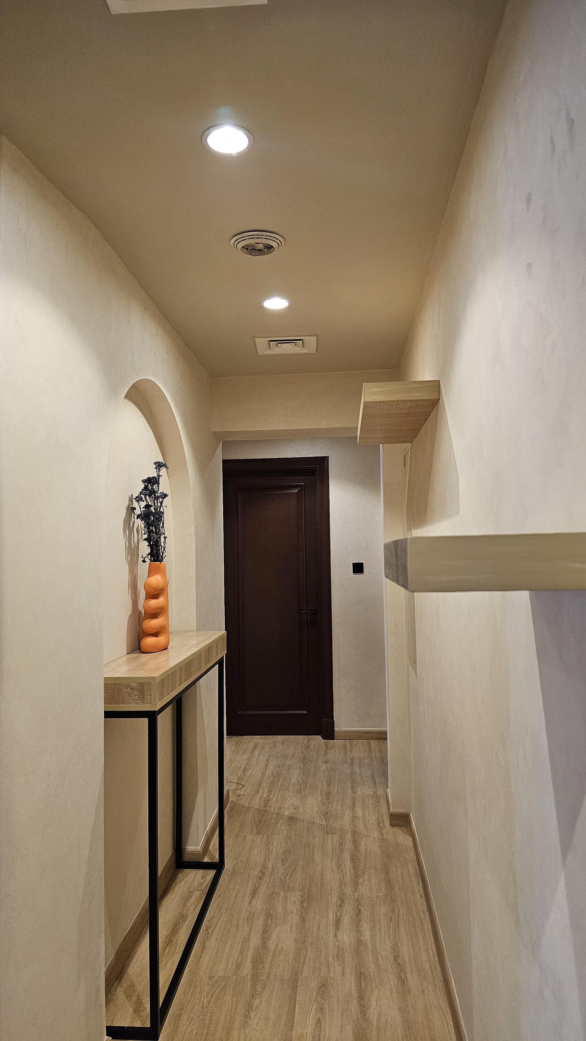 Modern Corridor Console Table and Wall Design