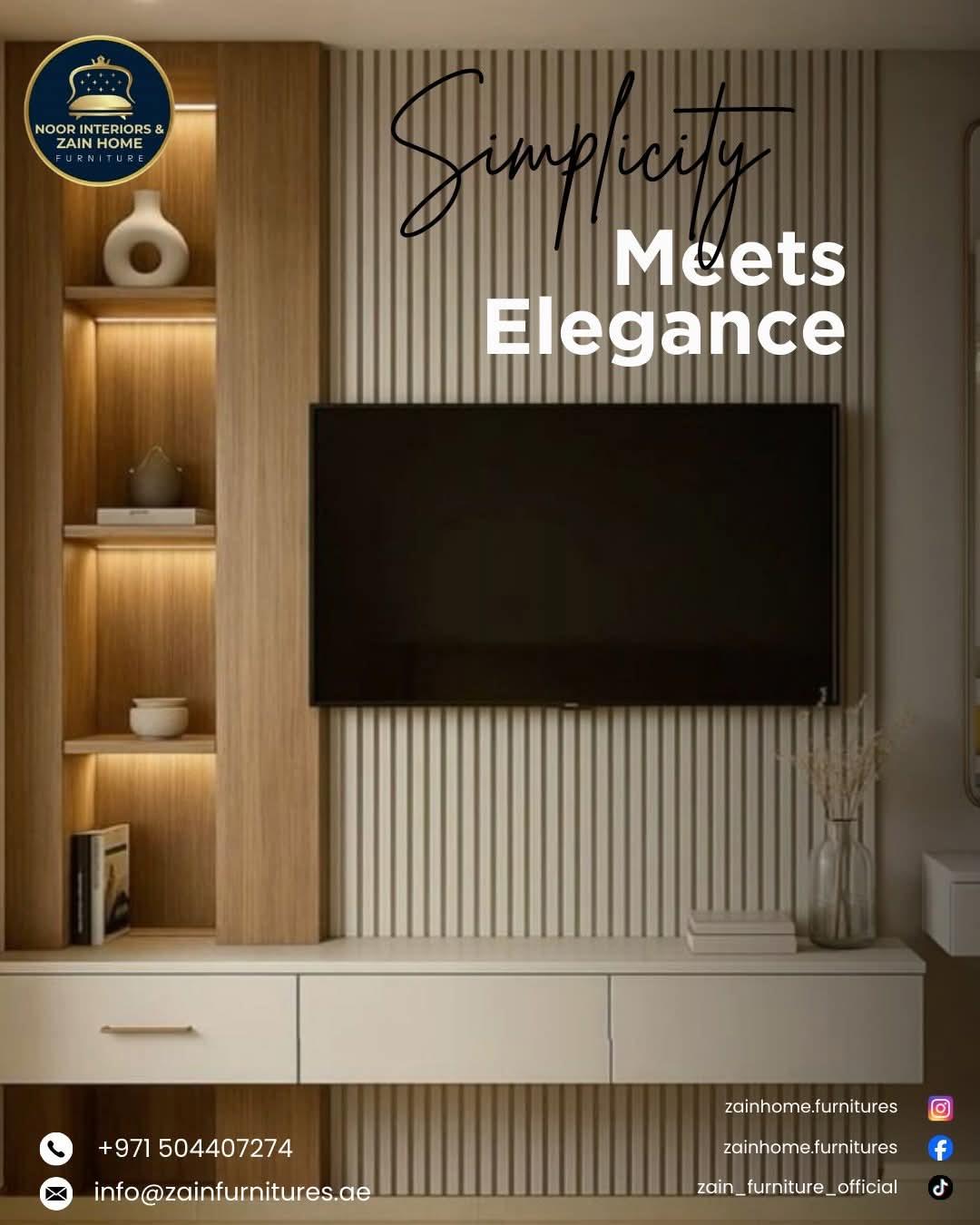 Zain Furniture Modern TV Console Design Flyer