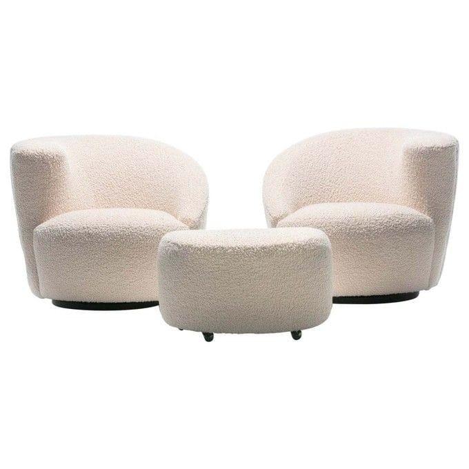Modern Boucle Lobby Chair view 1