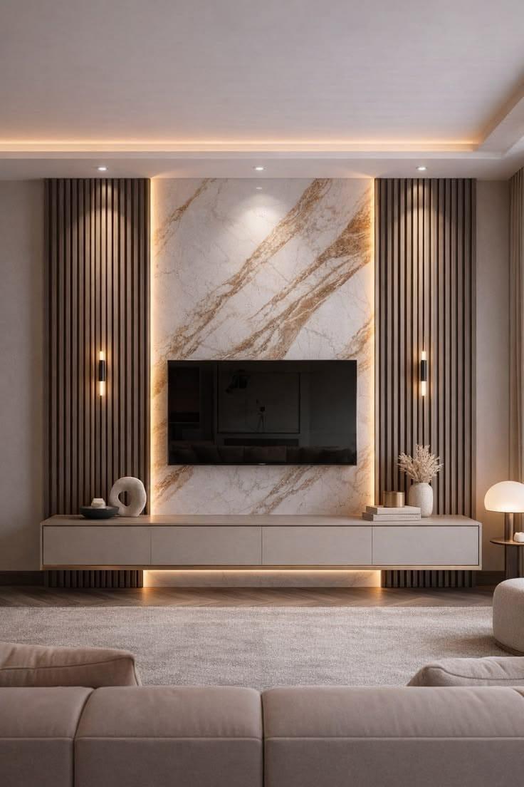 Modern TV Wall Panel view 2