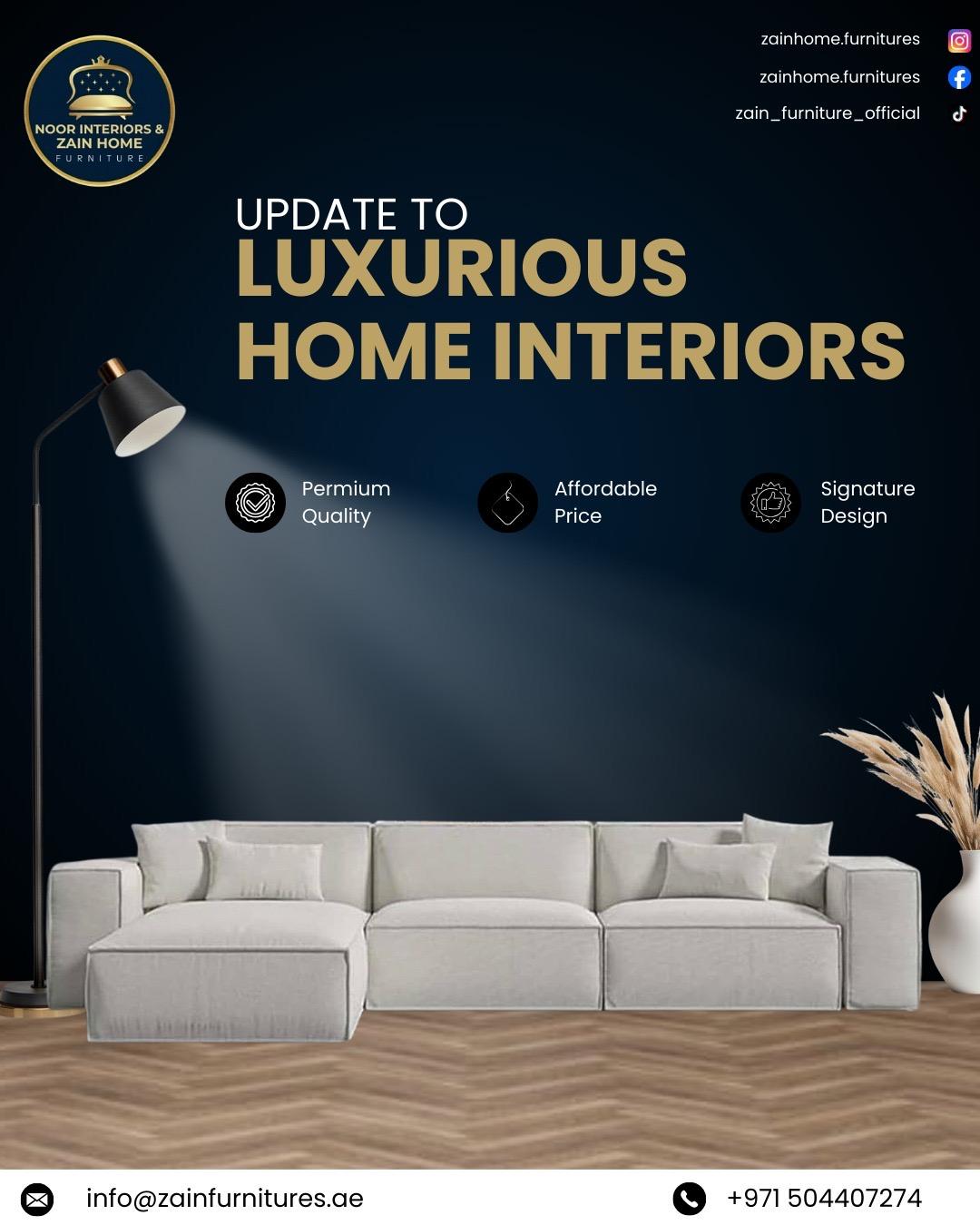 Modern Upholstered Beige Sectional Sofa Flyer