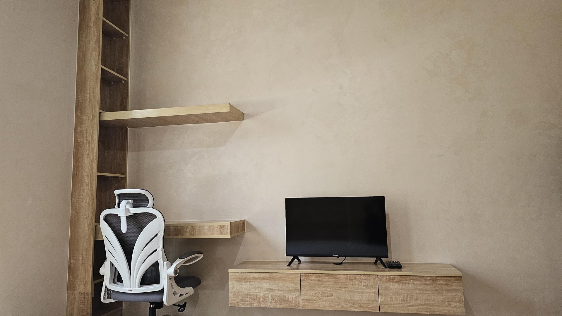 Custom Home Office and TV Console Setup