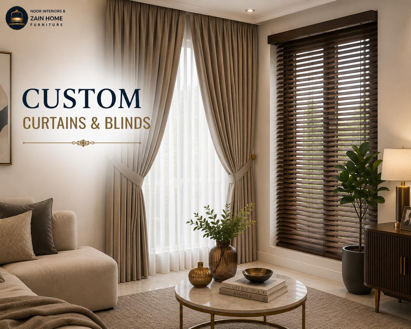 Custom Curtains & Blinds